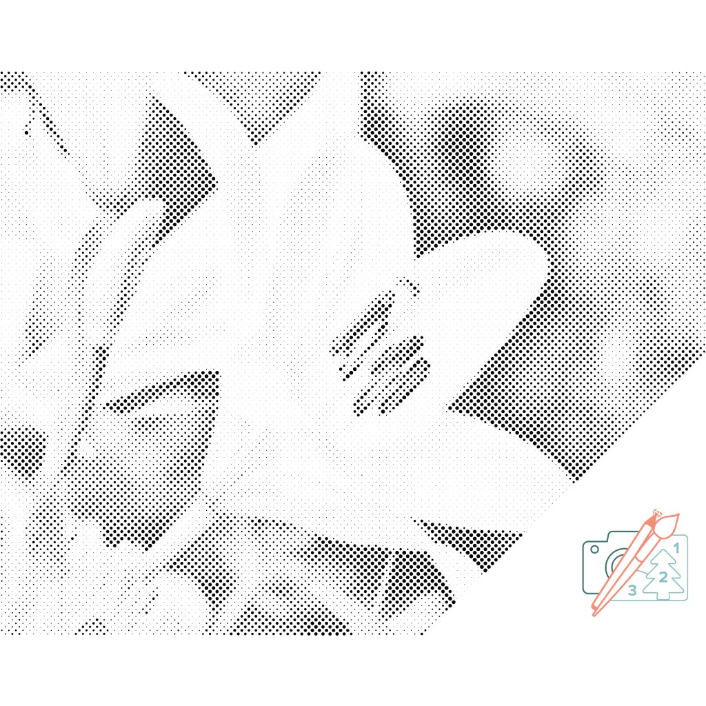 Puntillismo – Lirio blanco