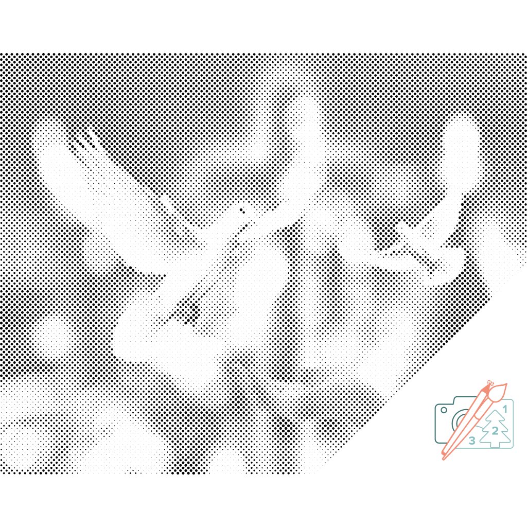 Puntillismo – Palomas de la paz