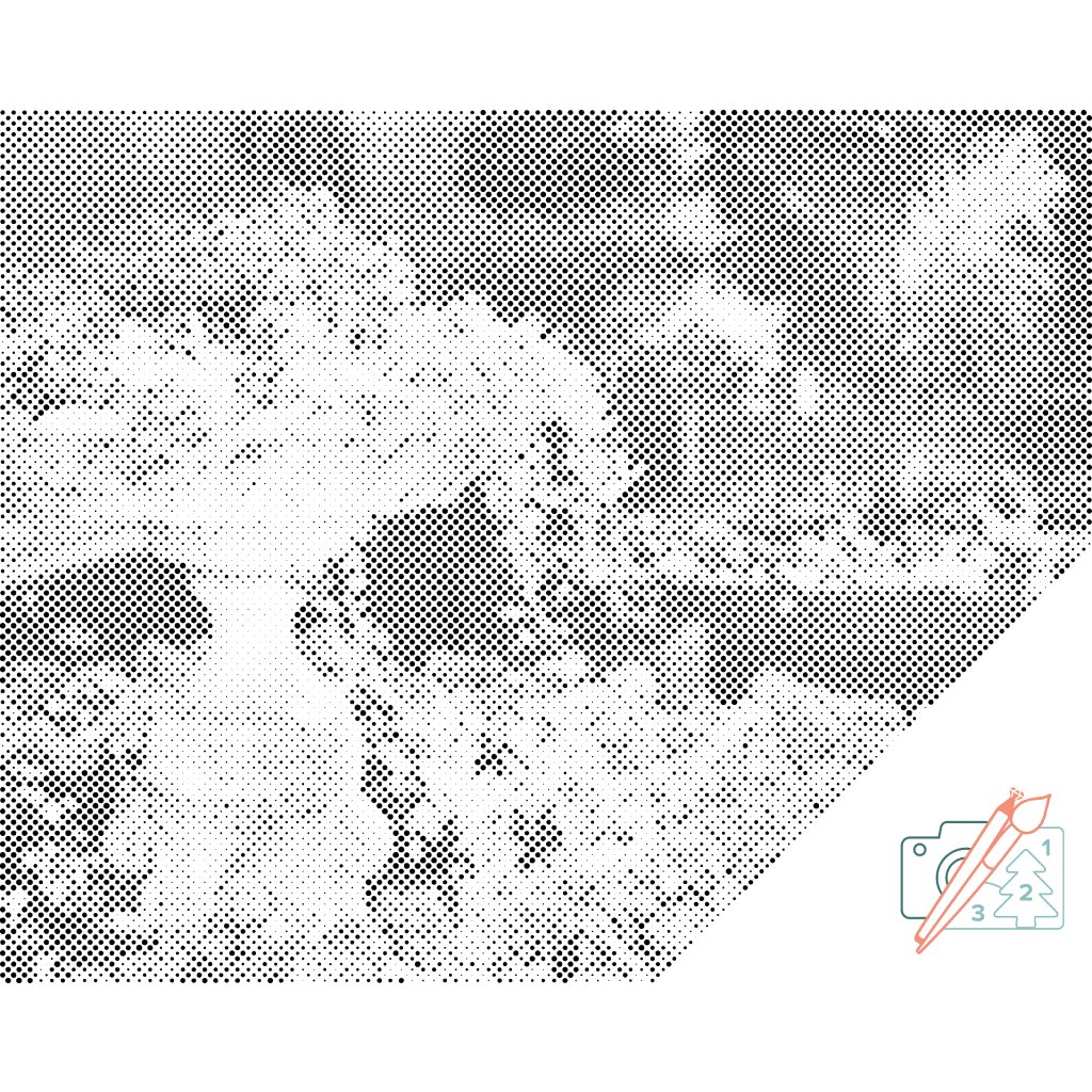 Puntillismo – Fuente de flores
