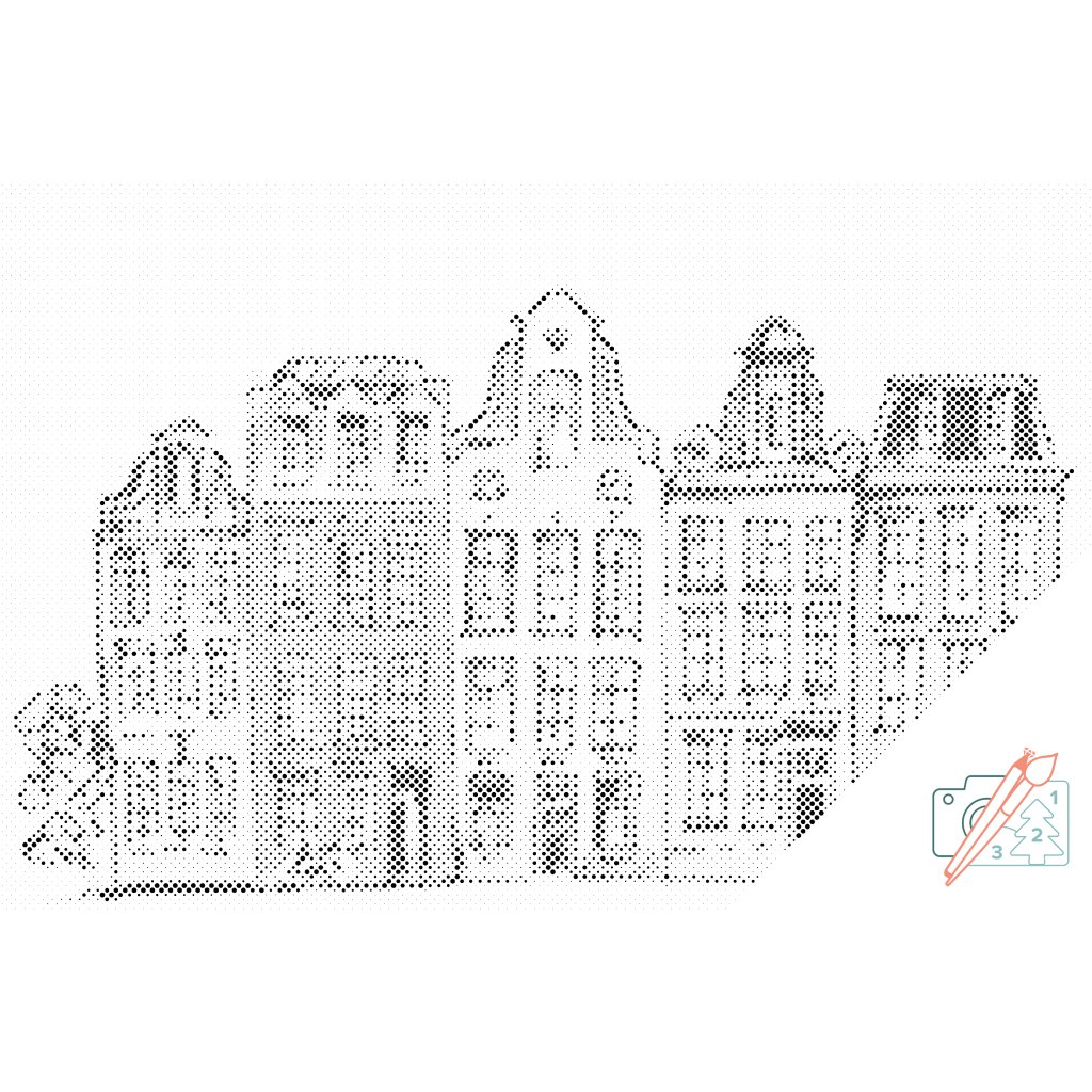 Puntillismo – Casas de Ámsterdam