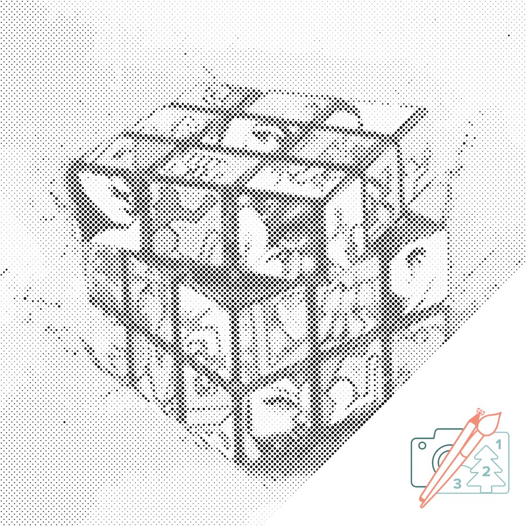 Puntillismo – Cubo de Rubik