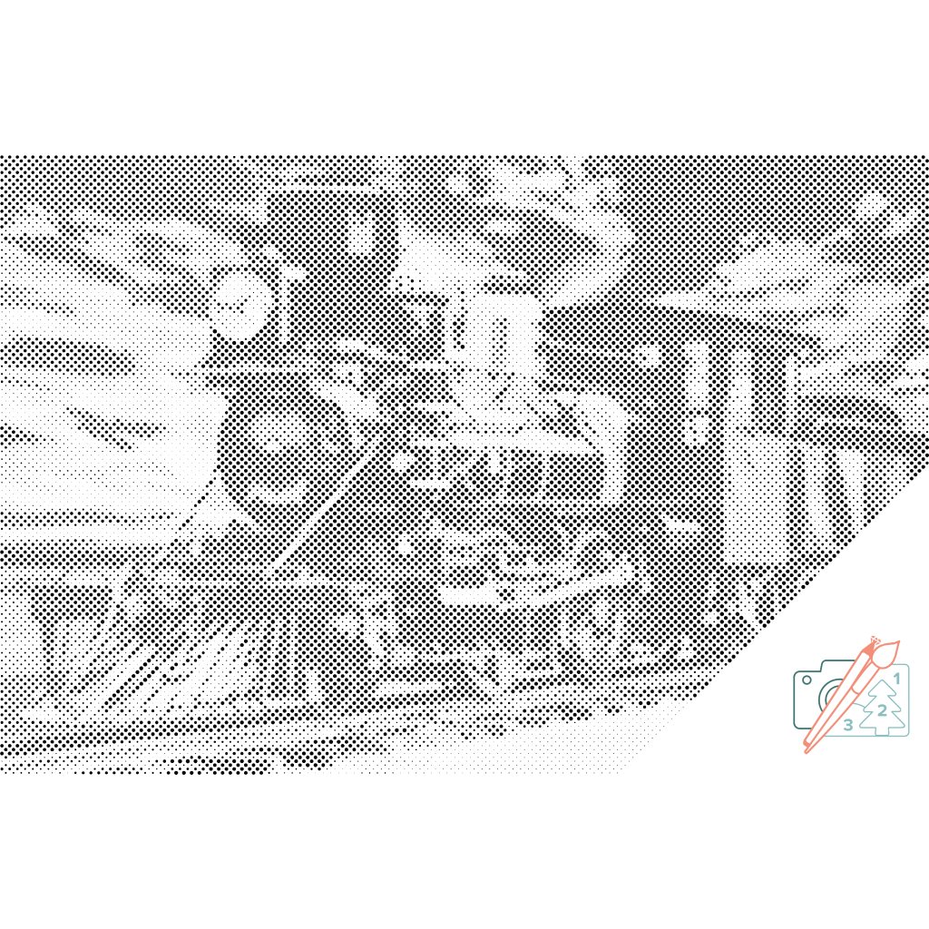 Puntillismo – Locomotora de carbón