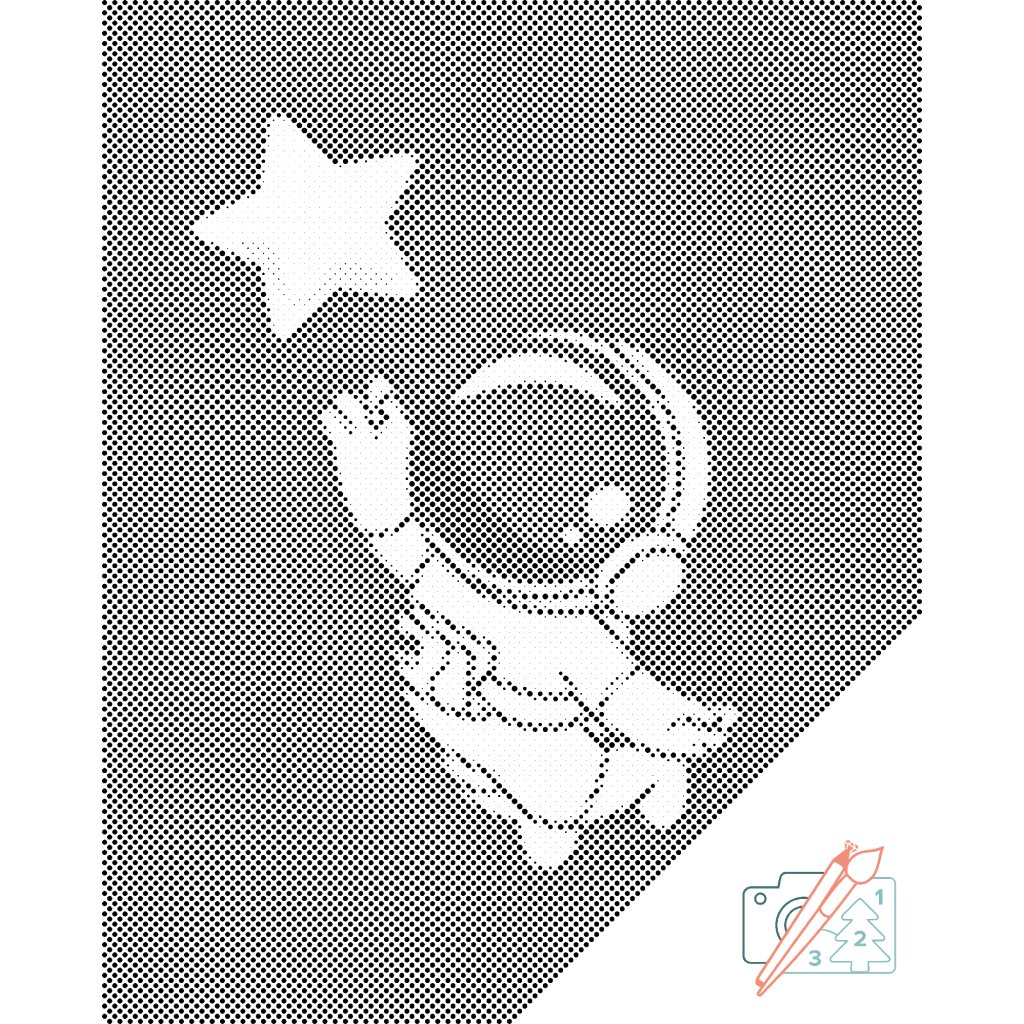 Puntillismo – Astronauta al alcance de una estrella