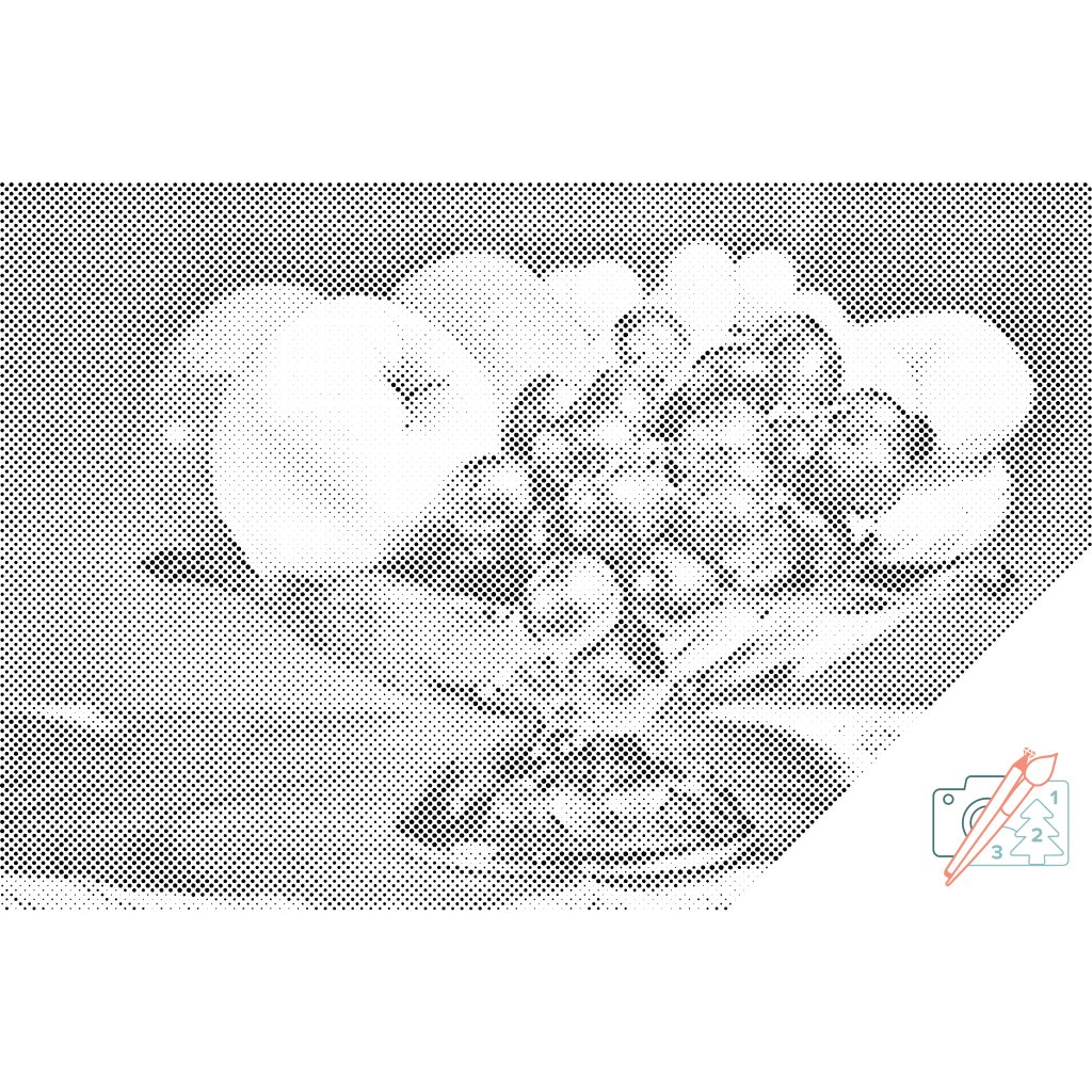 Puntillismo – Cuenco lleno de frutas