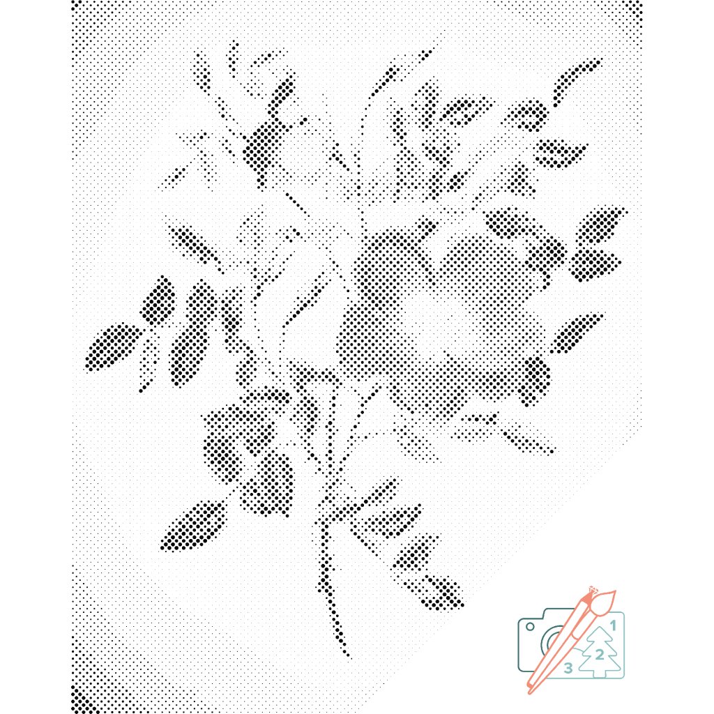 Puntillismo – Flores vintage VI