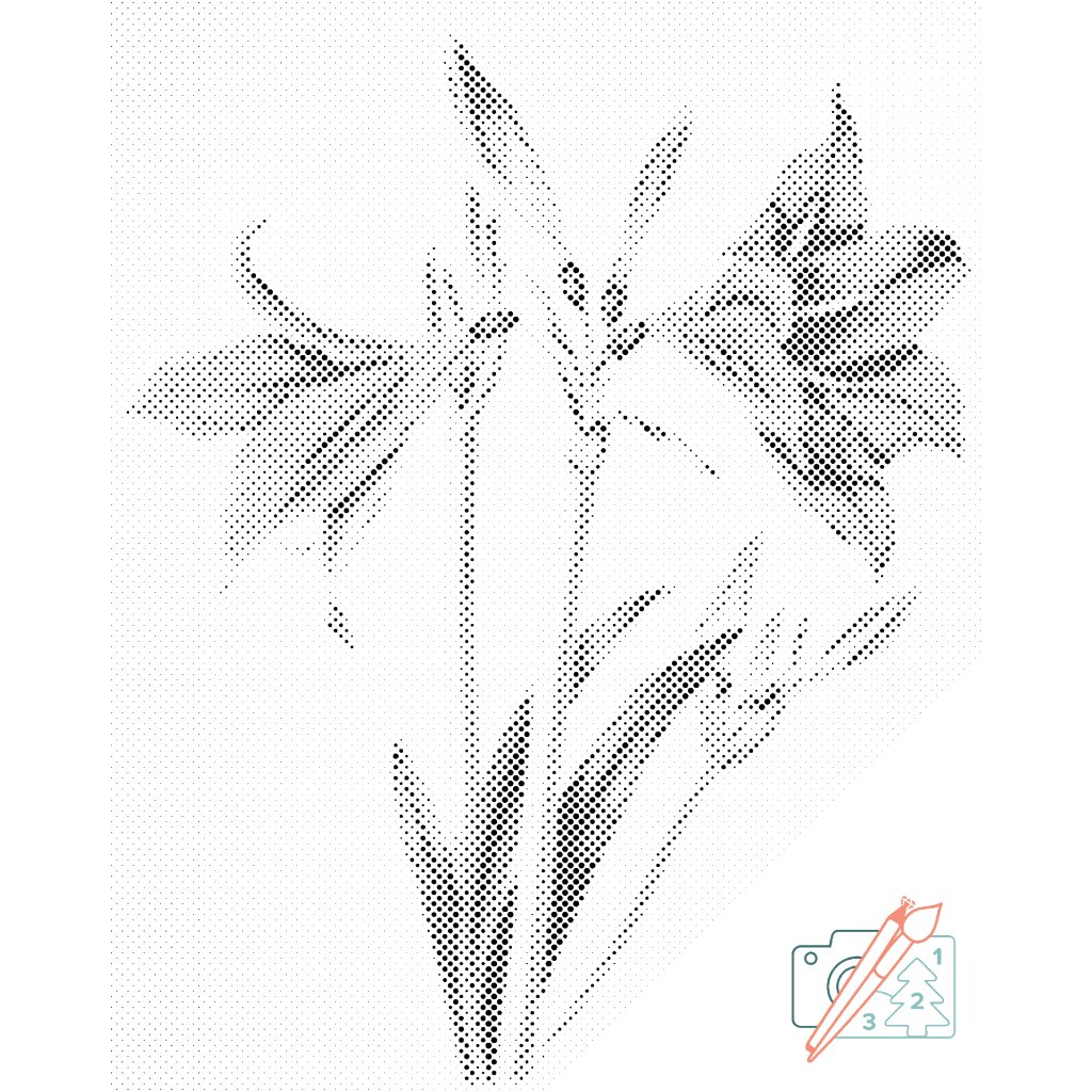 Puntillismo – Lirios vintage