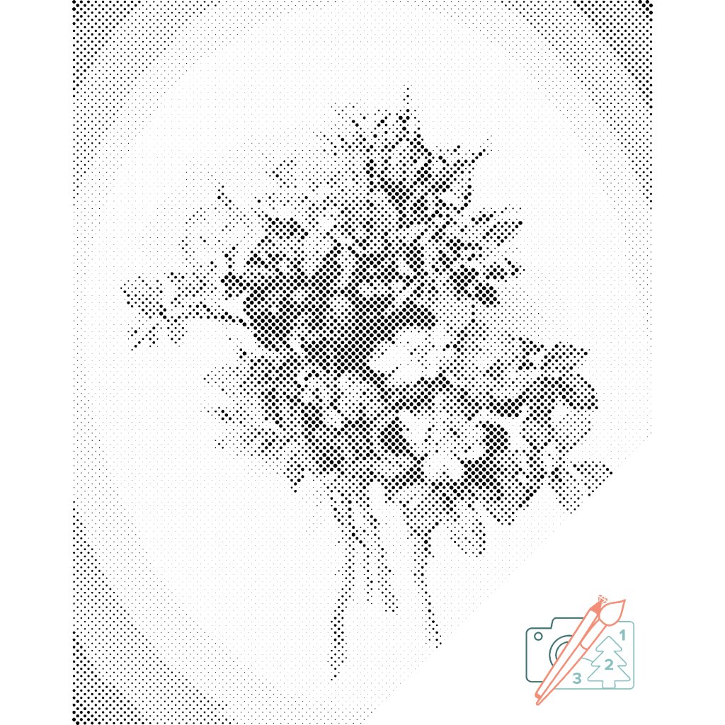 Puntillismo – Flores vintage VII