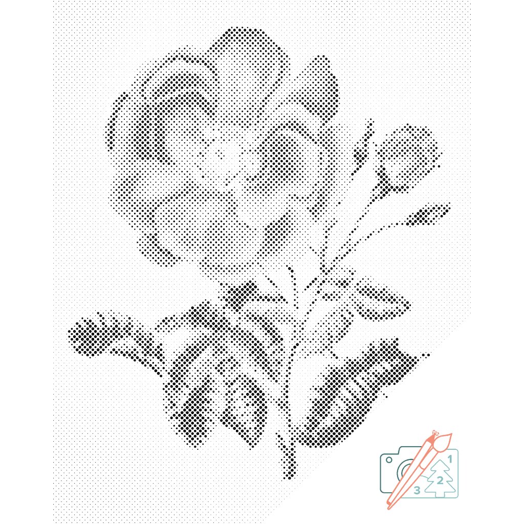 Puntillismo – Rosa vintage