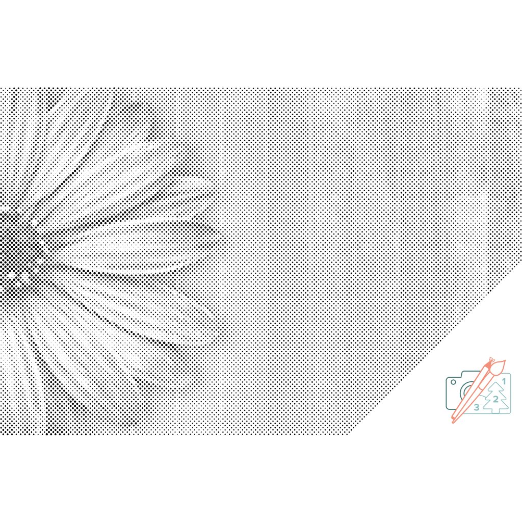 Puntillismo – Gerbera morada