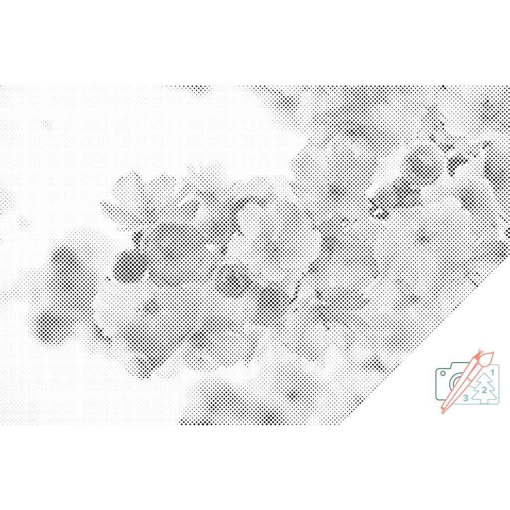Puntillismo – Cerezo en flor