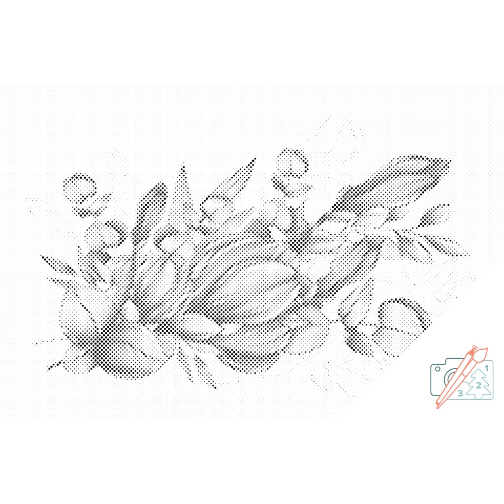 Puntillismo – Flores moradas