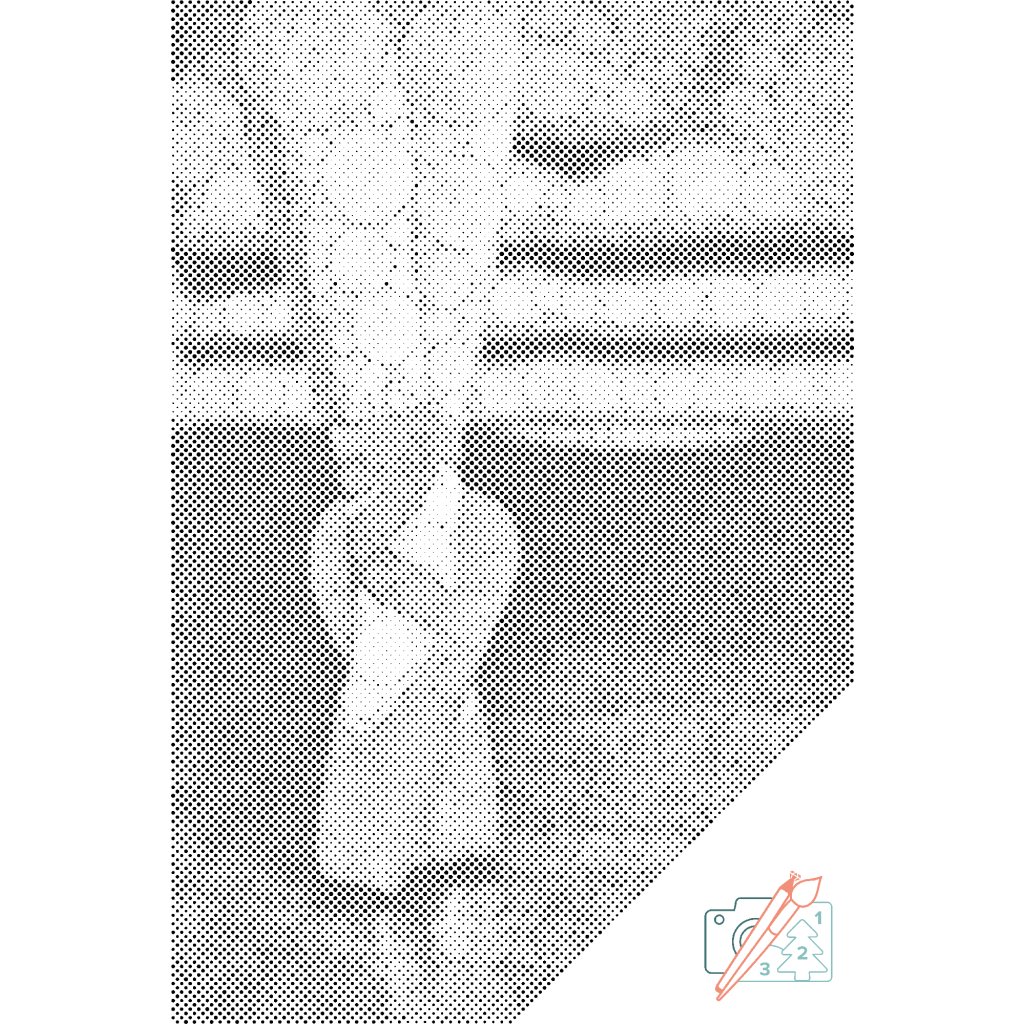Puntillismo – Zapatillas de ballet rojas