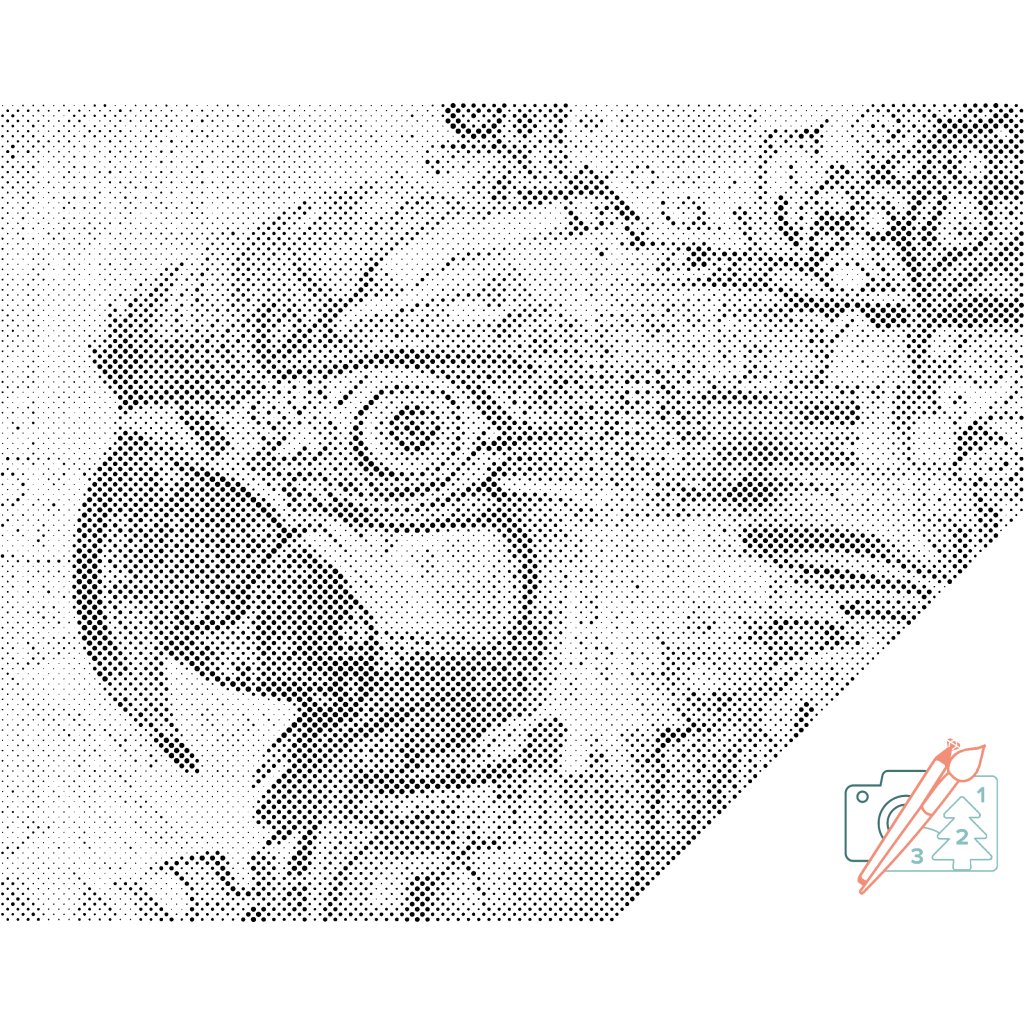 Puntillismo – Cabeza de loro