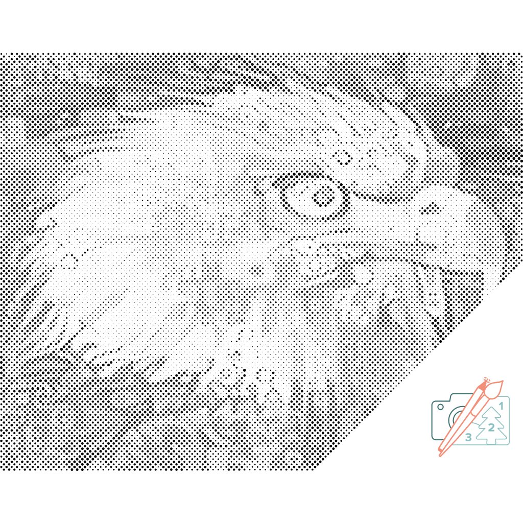 Puntillismo – Cabeza de águila