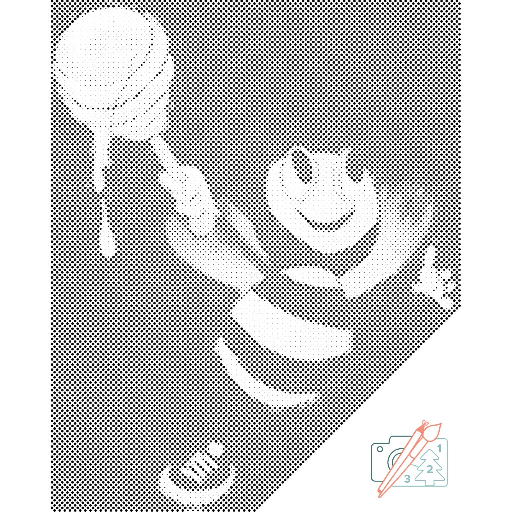 Puntillismo – Abeja con miel