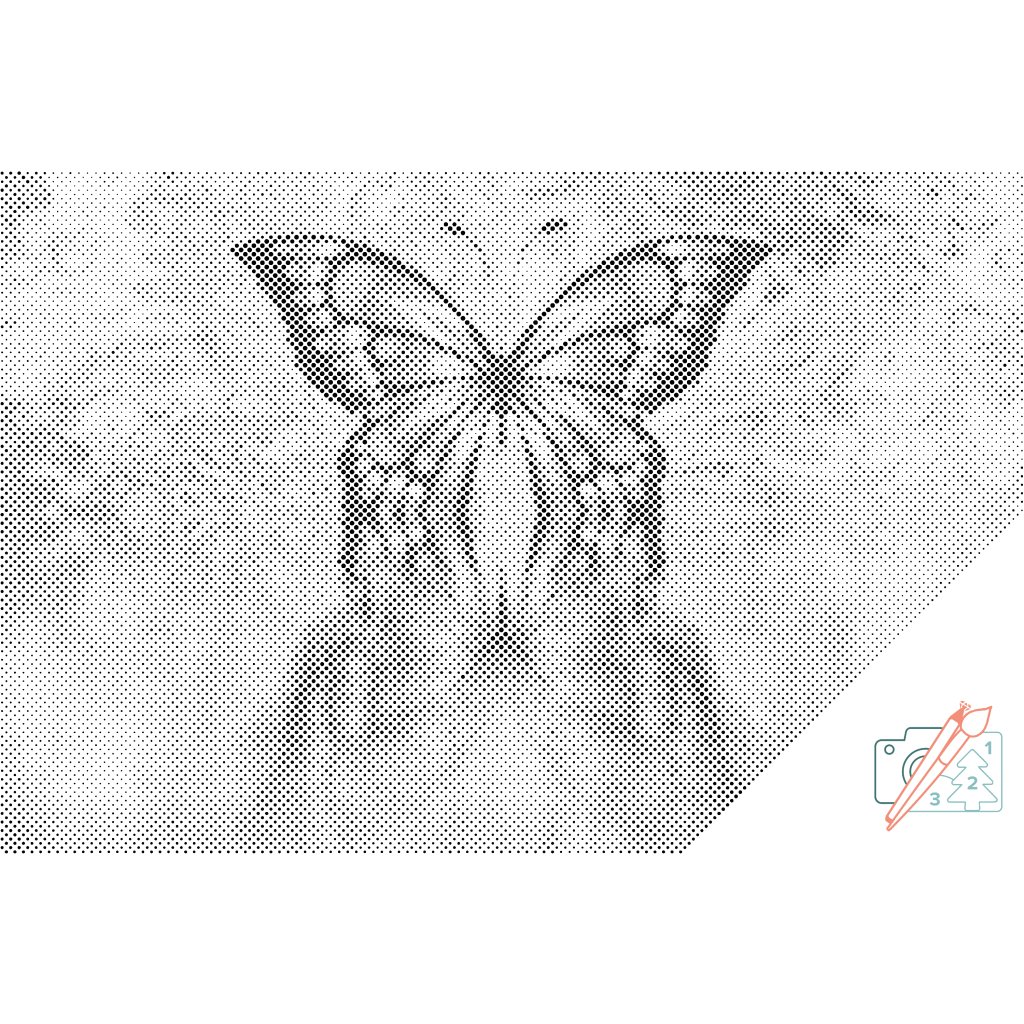 Puntillismo – Reflejo de mariposa