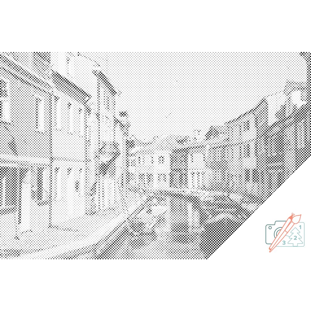 Puntillismo – Góndolas venecianas