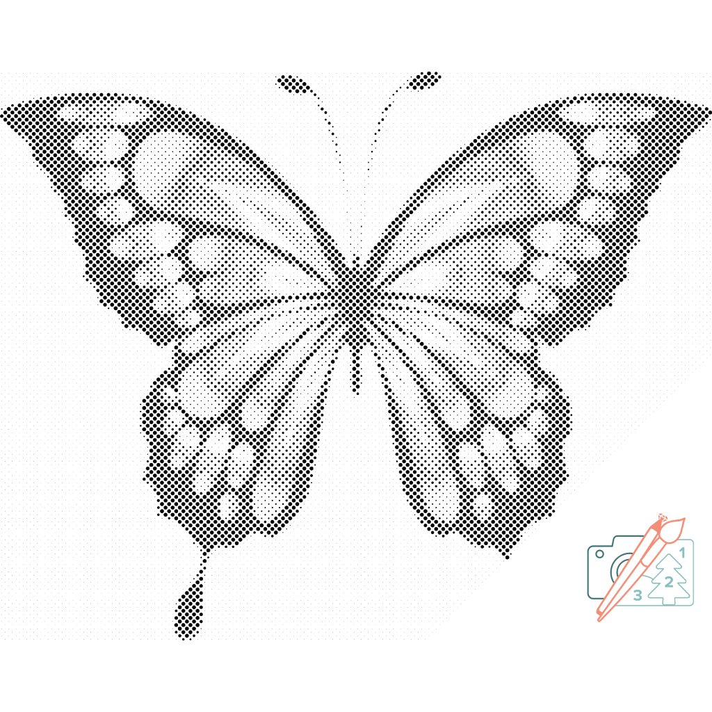 Puntillismo – Mariposa hermosa