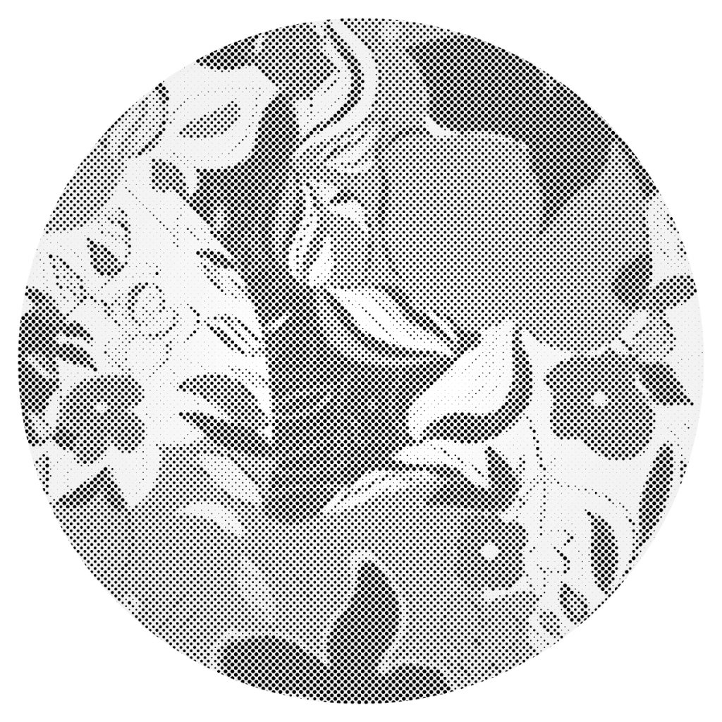 Puntillismo – Flores abstractas 1