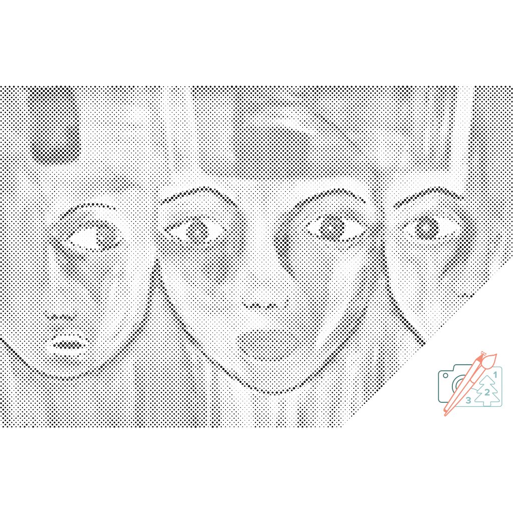 Puntillismo – Rostros abstractos
