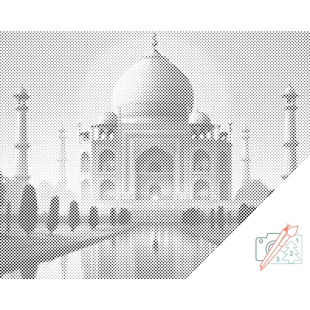 Puntillismo – Taj Mahal de cuento