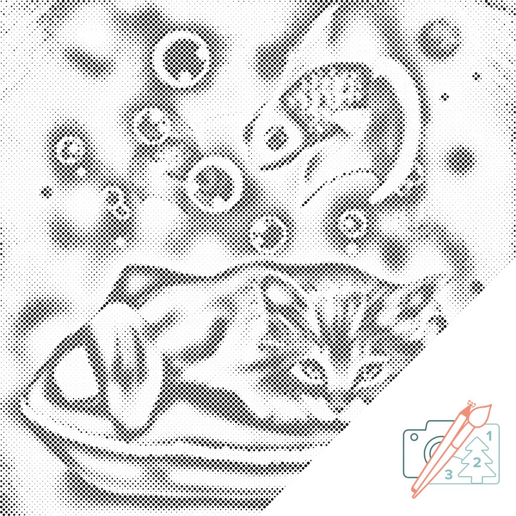 Puntillismo – Gatito soñador