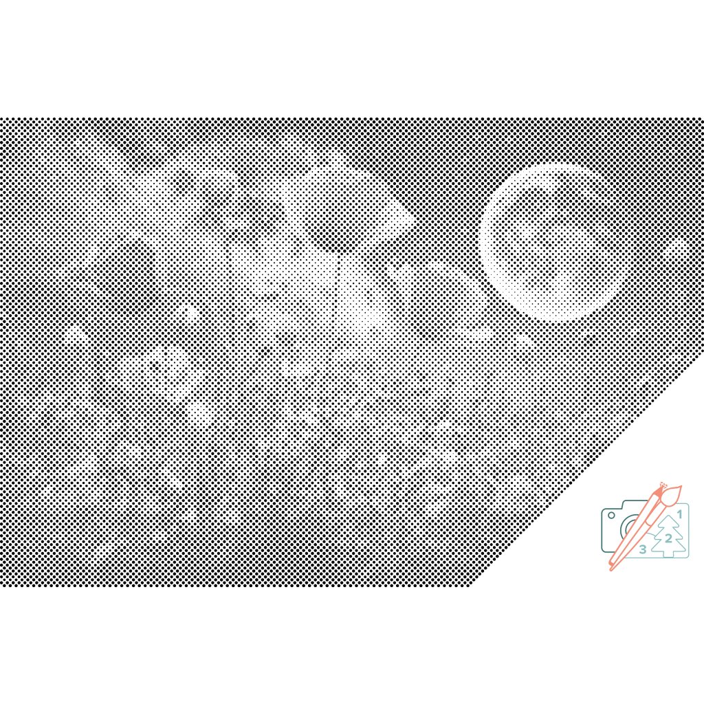 Puntillismo – Amapolas a la luz de la luna