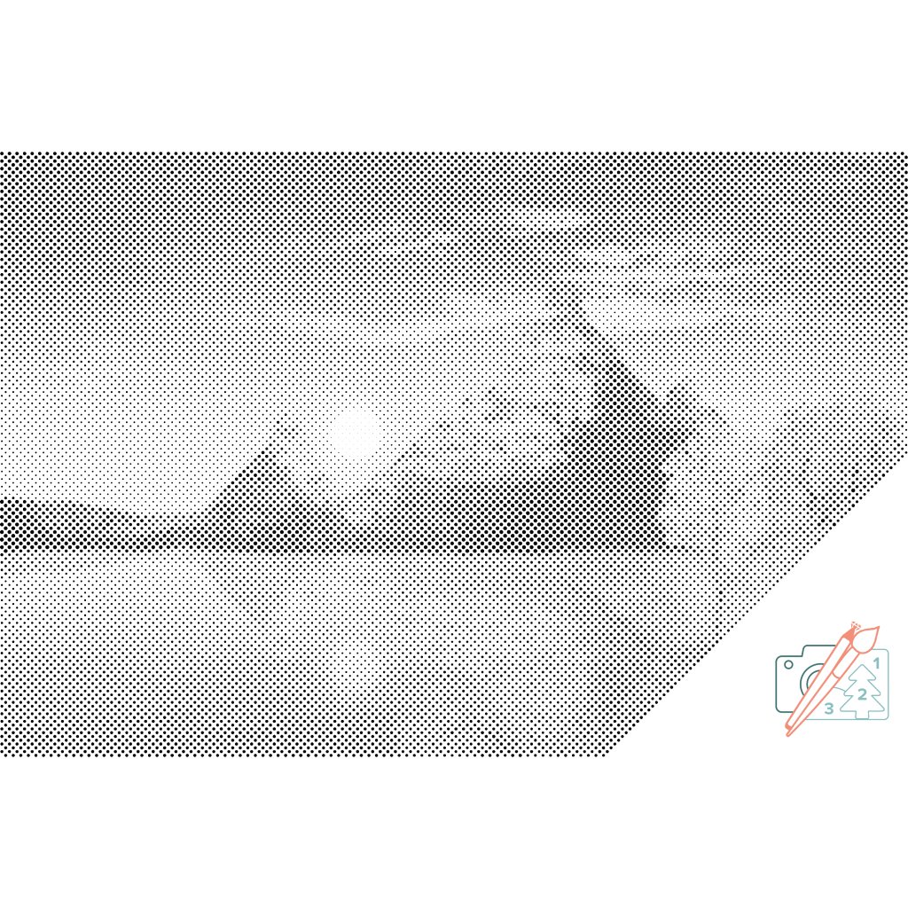 Puntillismo – Atardecer en el lago