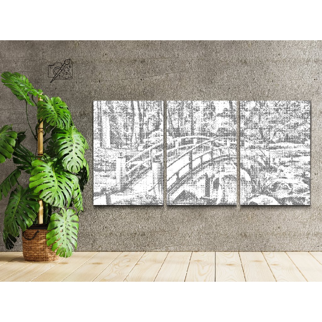 Puntillismo – Jardín japonés (set de 3)
