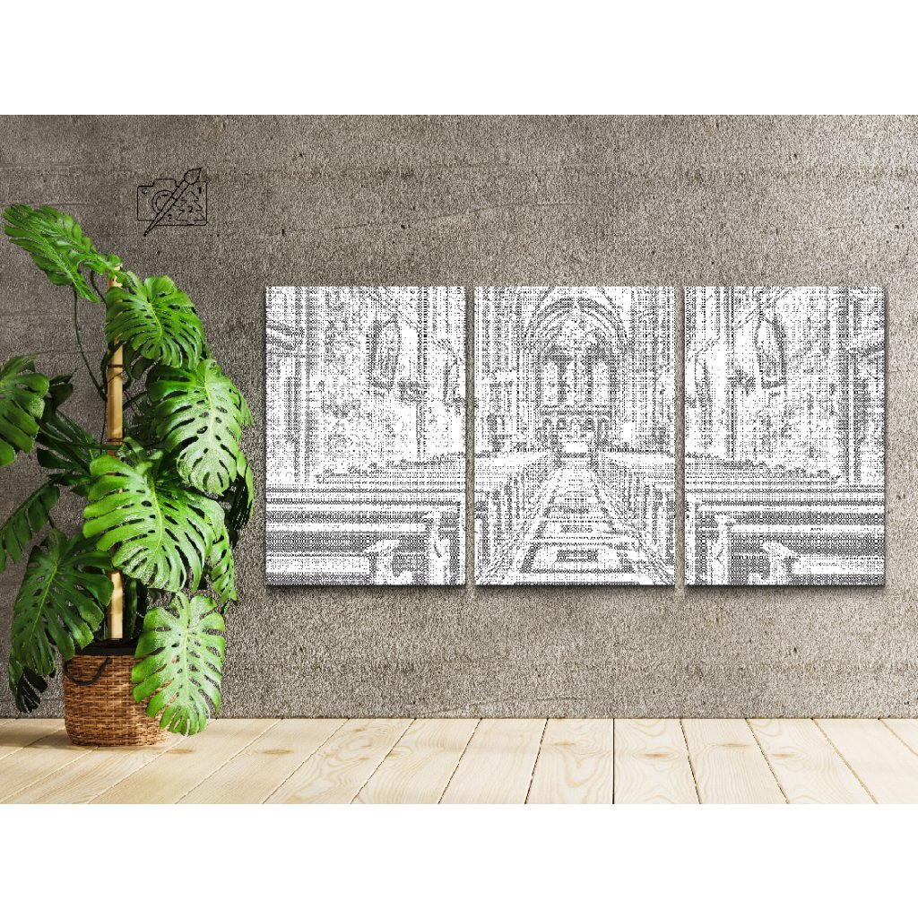 Puntillismo – Catedral (juego de 3)