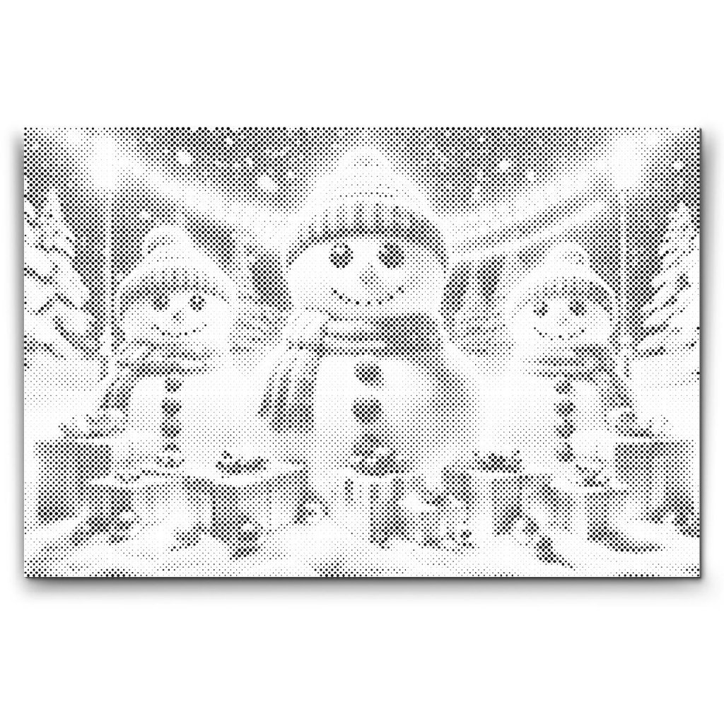 M2_Puntillismo_-_Muñecos_de_nieve_con_regalos