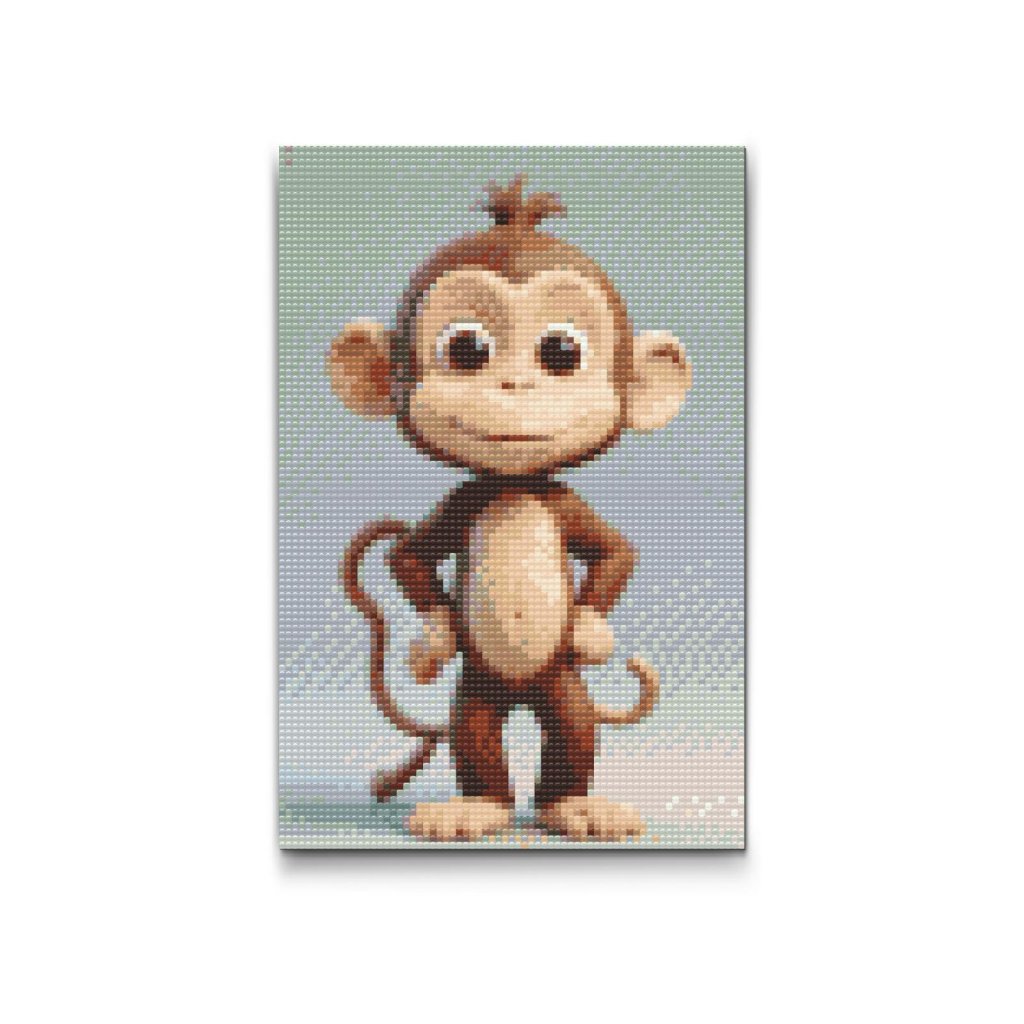 M2_Pintura_con_diamantes_-_Mono_para_niños