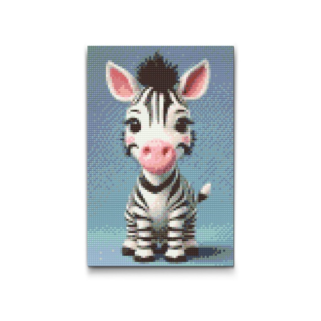 M2_Pintura_con_diamantes_-_Cebra_para_niños