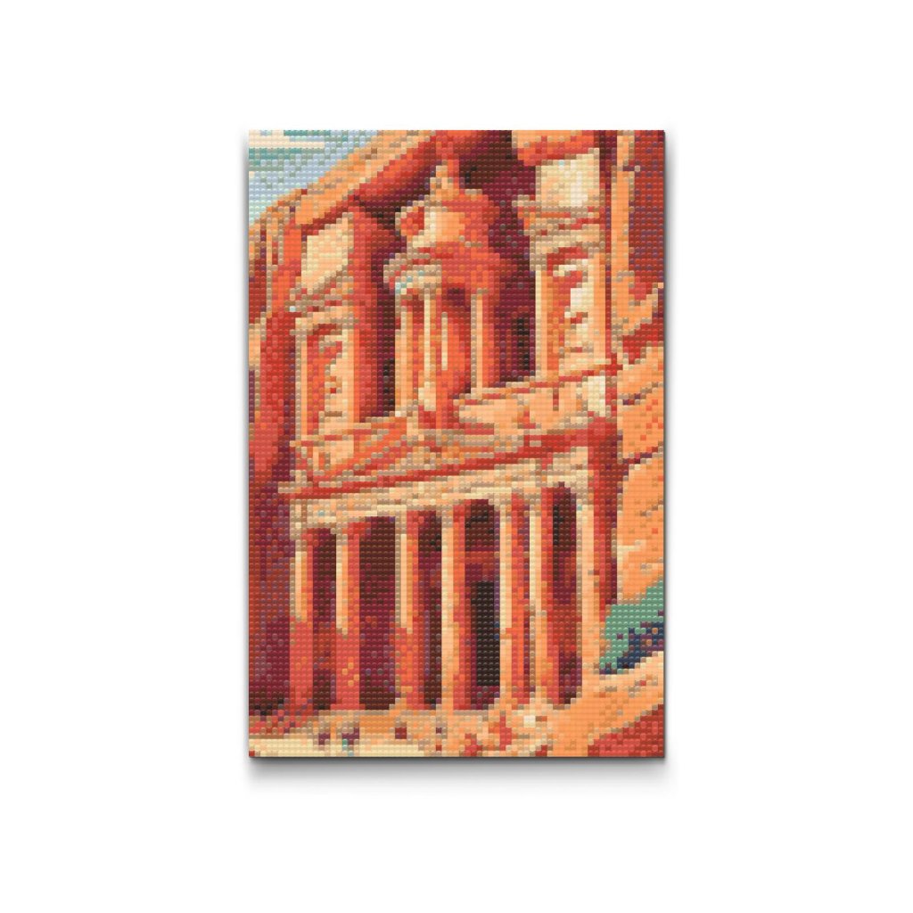 M2_Pintura_con_diamantes_-_Petra,_Jordania,_de_cerca