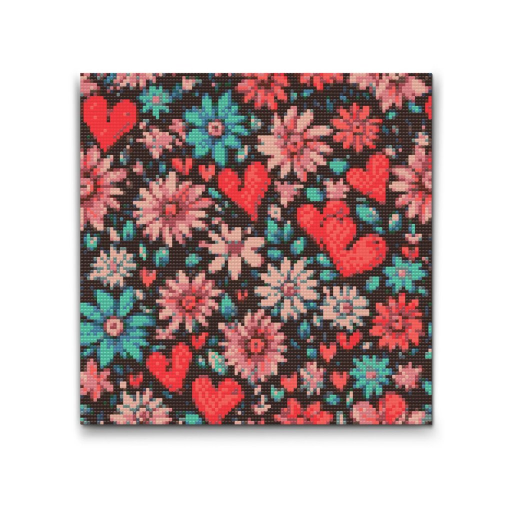 M2_Pintura_con_diamantes_-_Corazones_y_flores