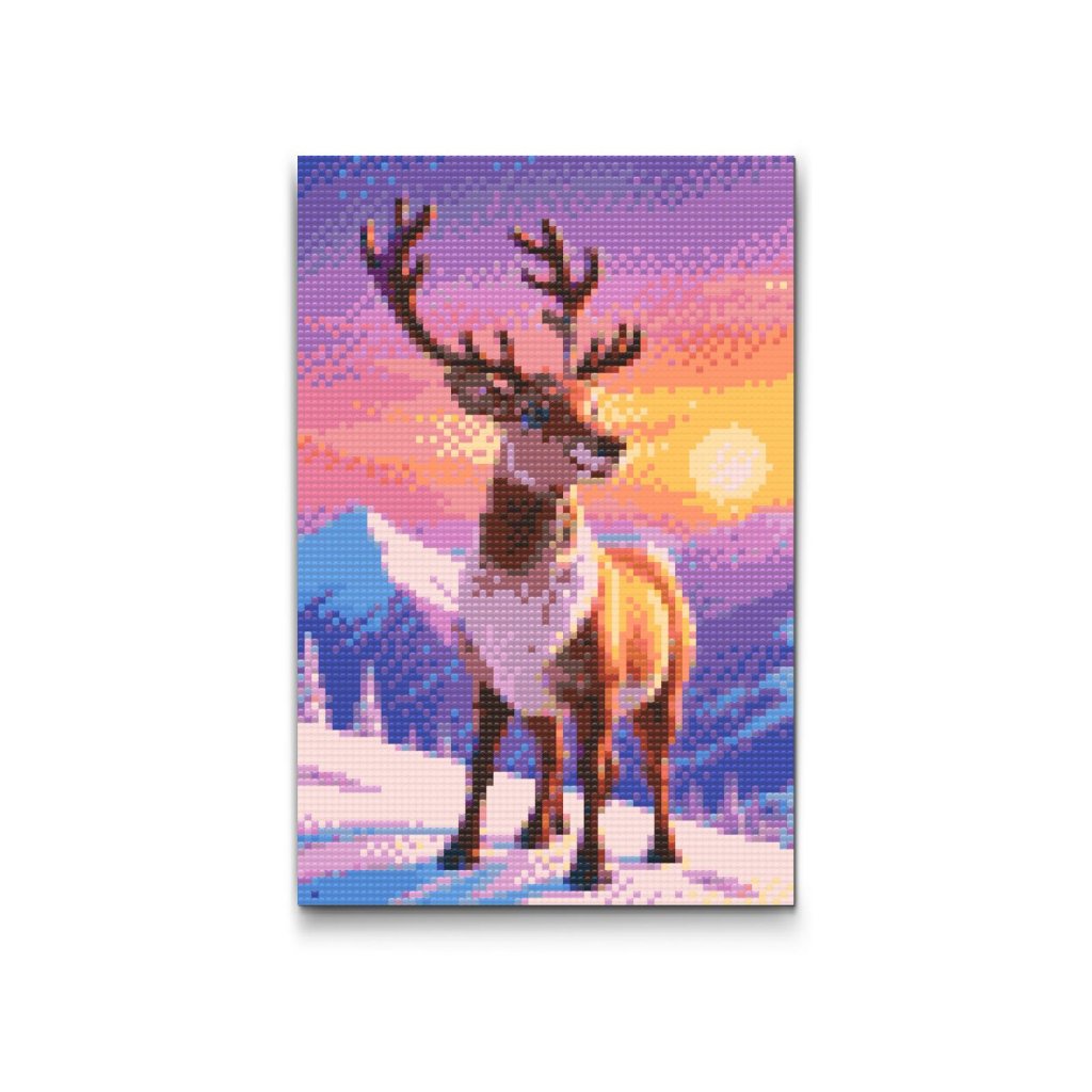 M2_Pintura_con_diamantes_-_Ciervos_en_las_montañas_nevadas