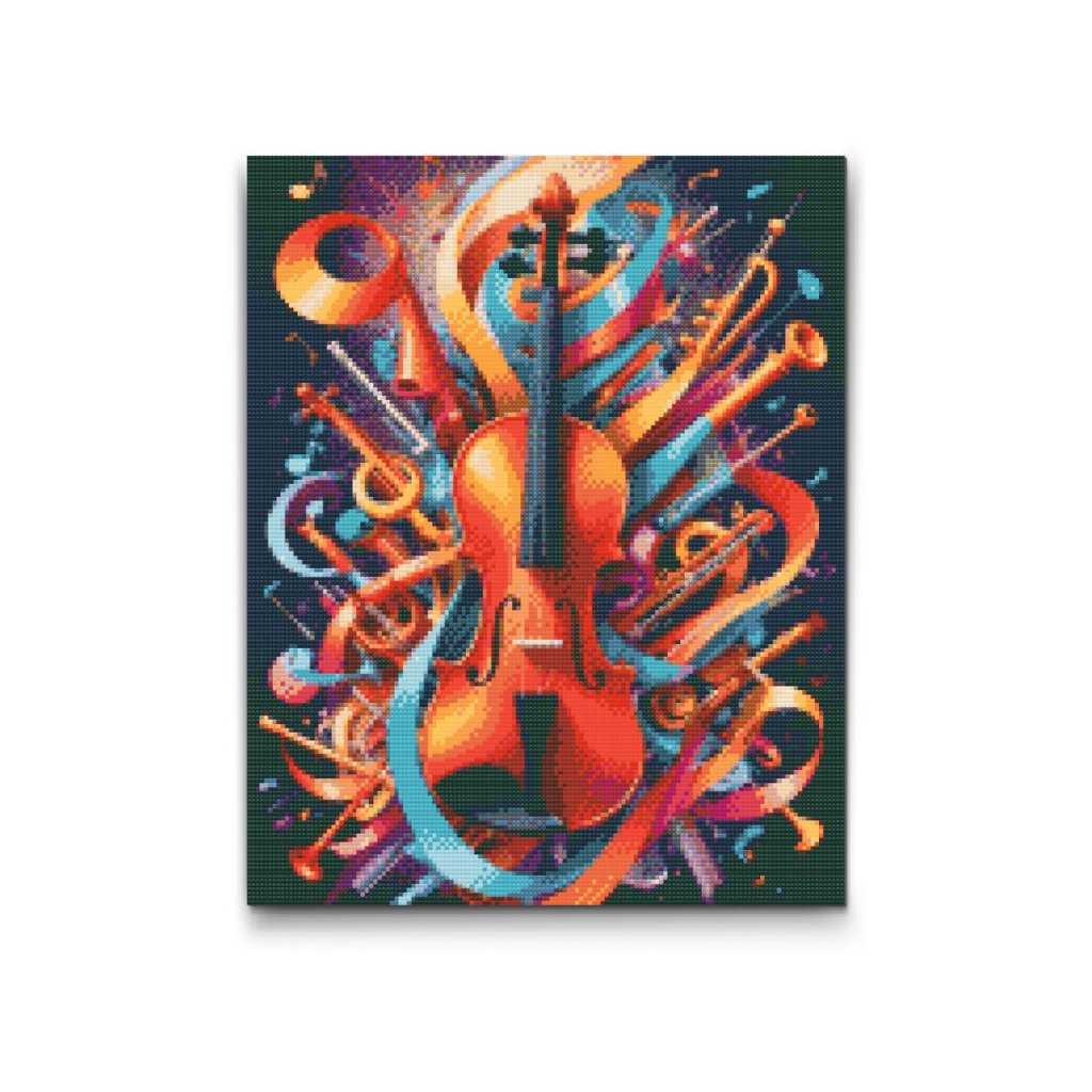 M2_Pintura_con_diamantes_-_Violín_abstracto