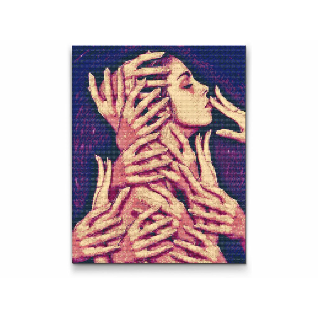 Pintura de diamante - Mujer llena de palmas