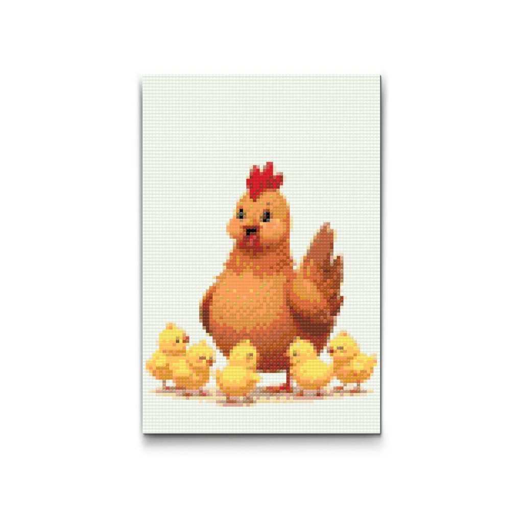 M2_Pintura_con_diamantes_-_Gallina_con_pollitos