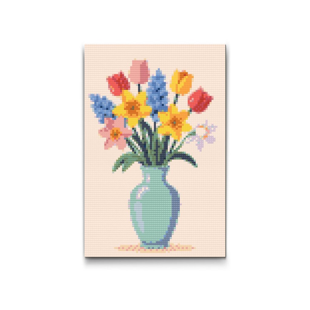 M2_Pintura_con_diamantes_-_Ilustración_de_un_ramo_de_primavera