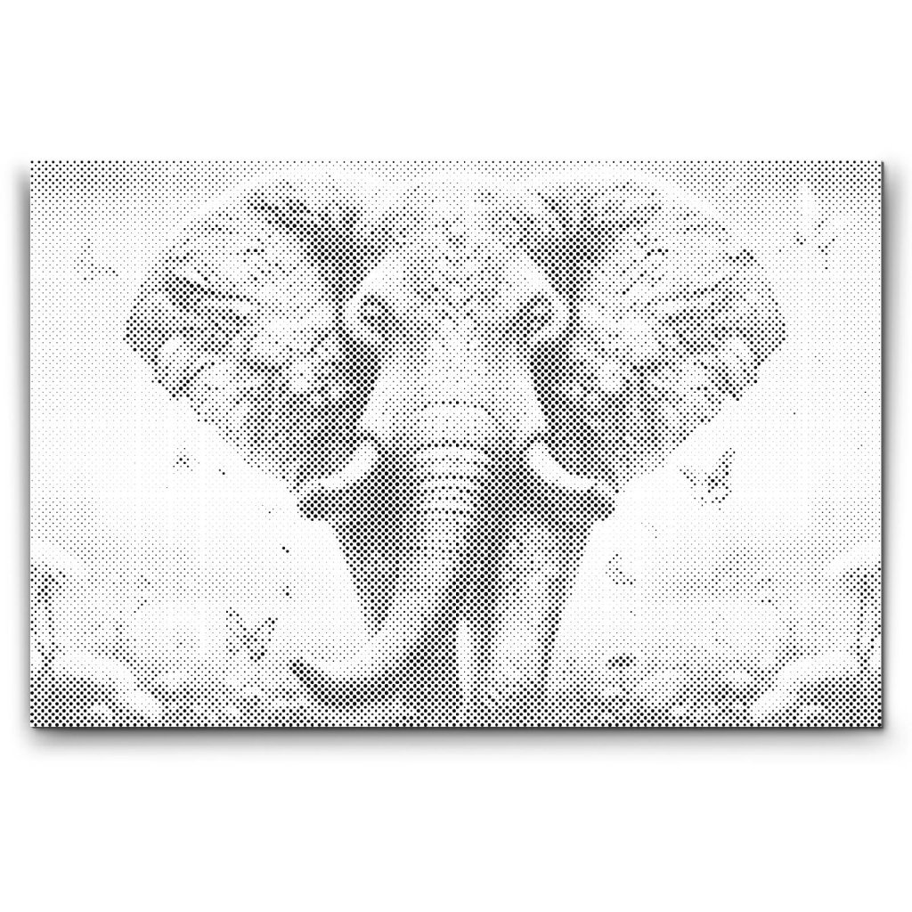 M2_Puntillismo_-_Elefante_colorido_y_mariposas