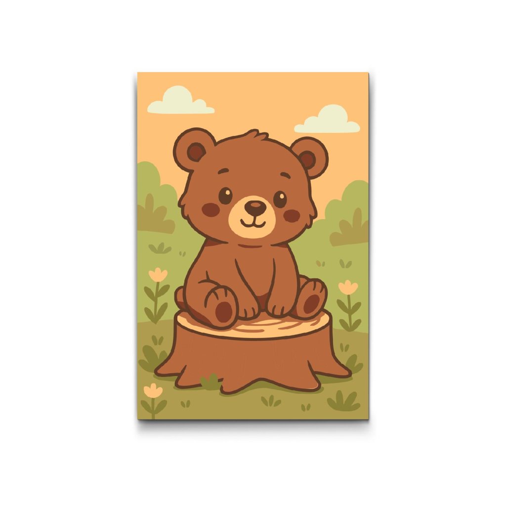 Pintura_por_numeros_Osito_sobre_el_tronco_M2