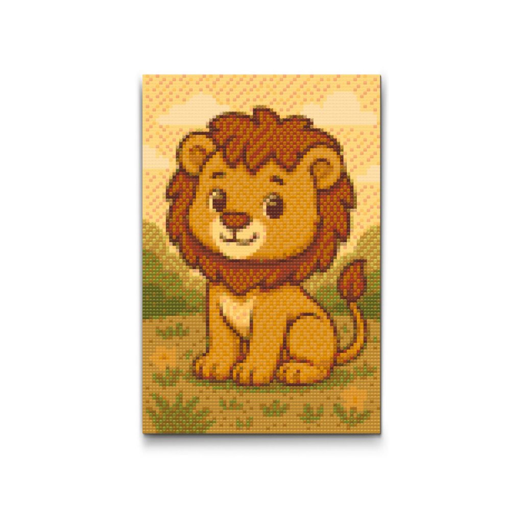 Pintura_con_diamantes_Cachorro_de_leon_en_el_prado_M2