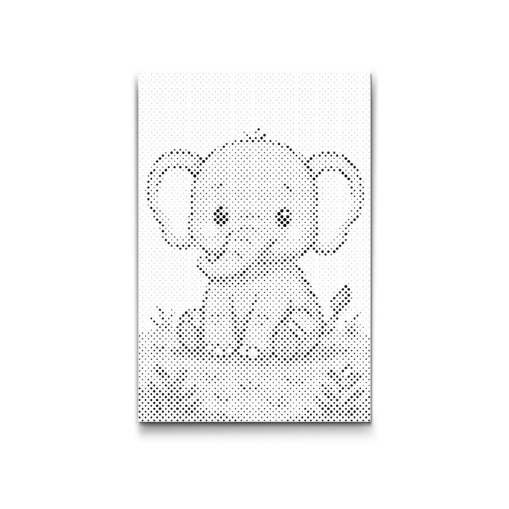 Puntillismo_Bebe_elefante_en_el_prado_M2
