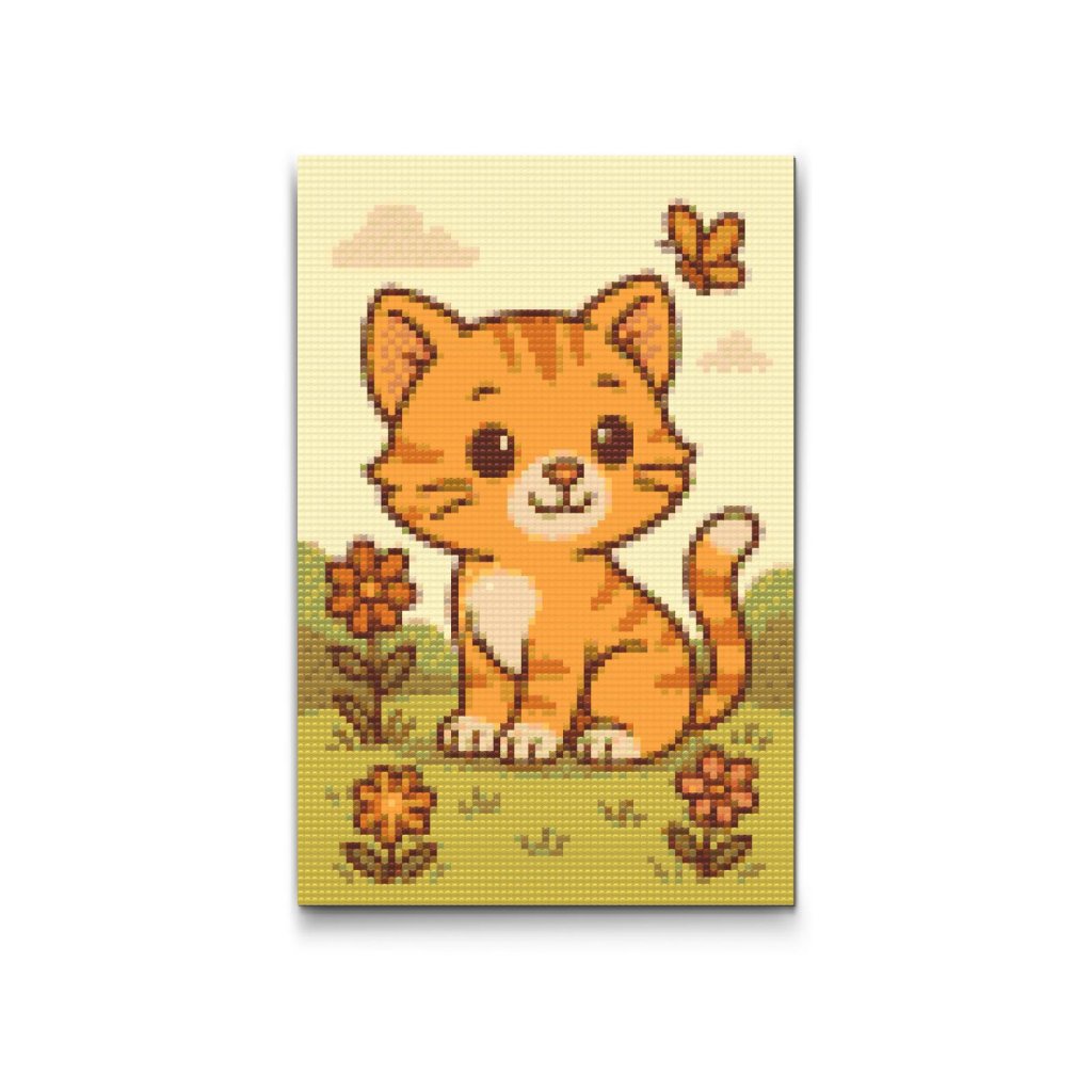 Pintura_con_diamantes_Gatito_en_el_prado_M2