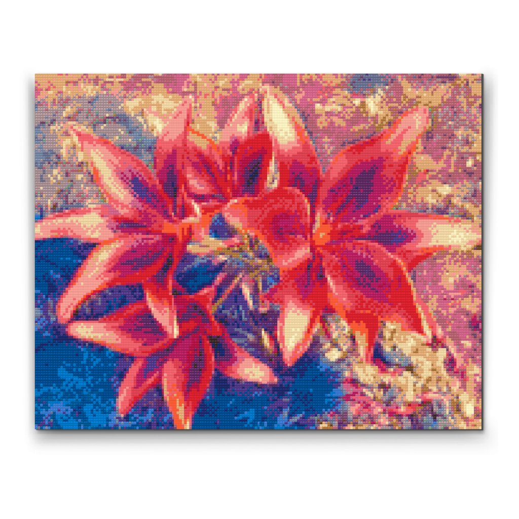 Pintura de diamante - Lirios rojos