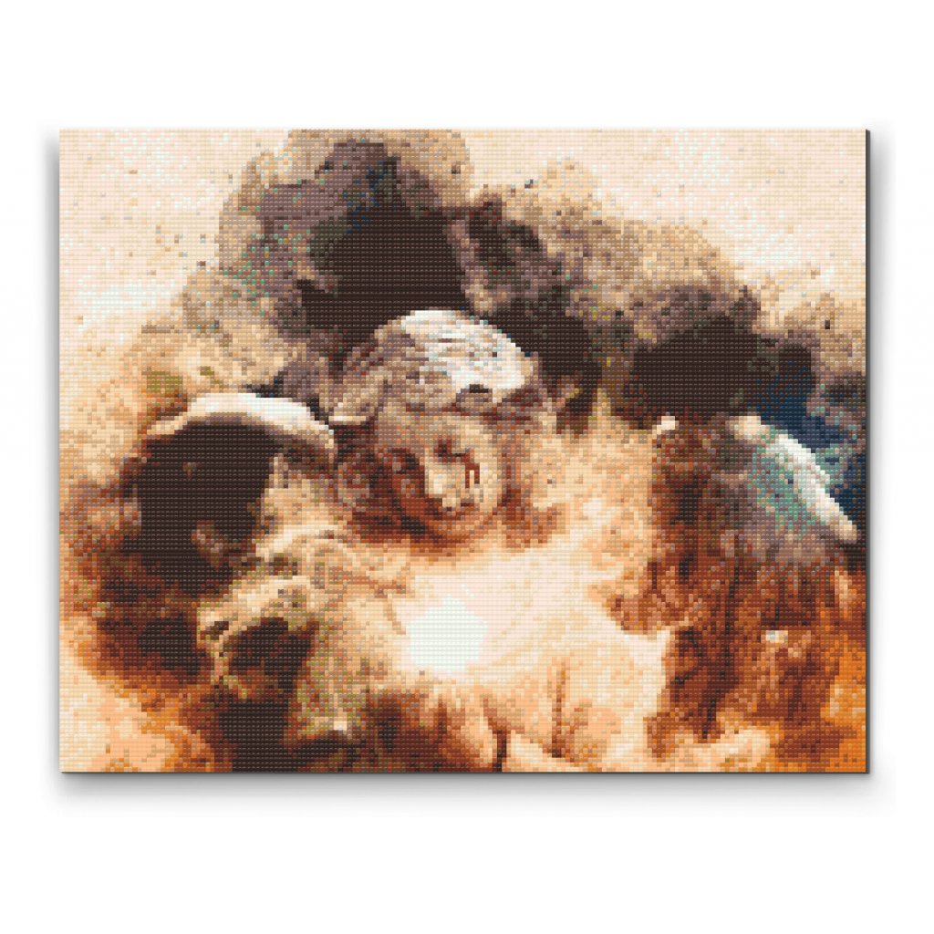 Pintura de diamante - Ángel con una lágrima en el rostro