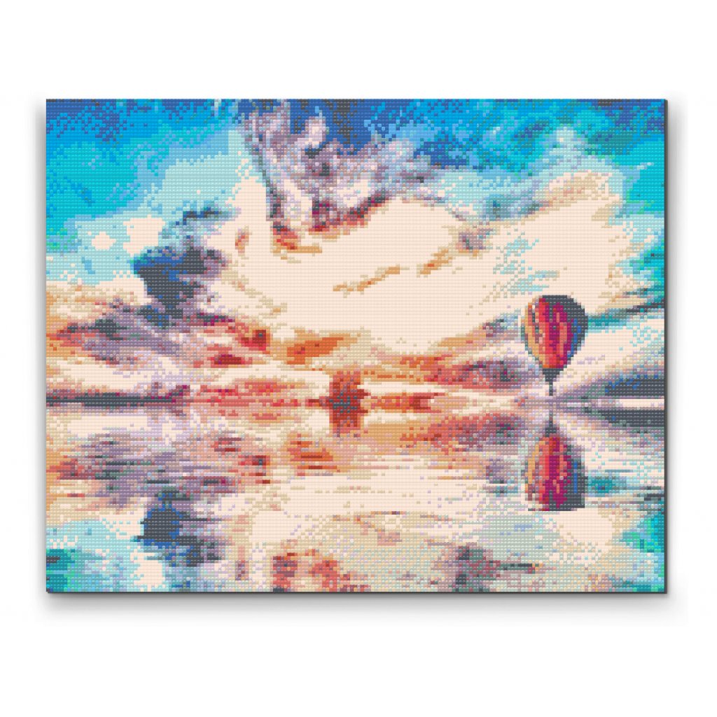 Pintura de diamante - Vuelo en globo