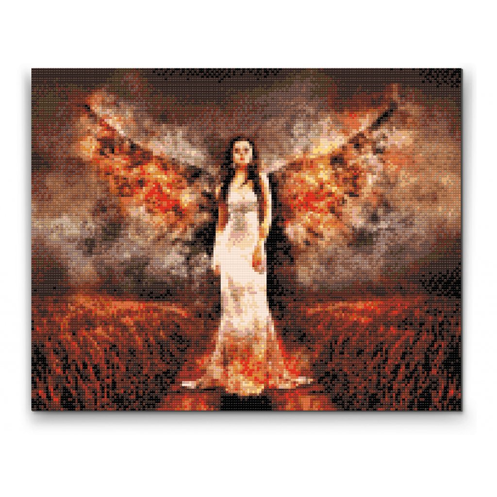 Pintura de diamante - Ángel en llamas