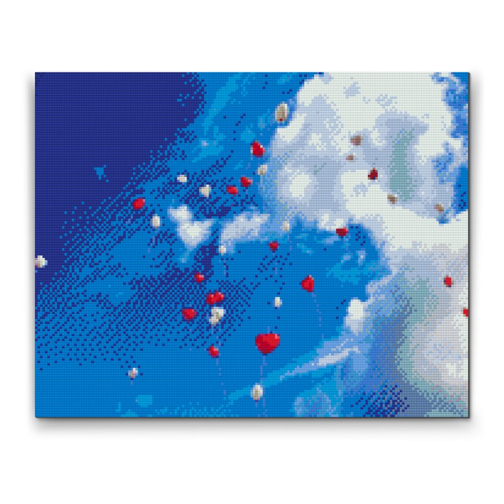 Pintura de diamante - El cielo lleno de globos